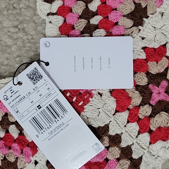 Mango handmade crochet top SZ M NWT - Picture 4 of 7